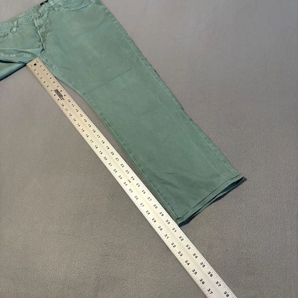 AG Adriano Goldschmied Graduate Pants Mens Fits 38x31 Green Tailored Leg Chino